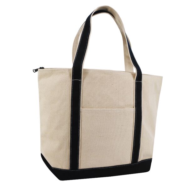 Zippered XL Cotton Canvas Resort Tote Thumbnail