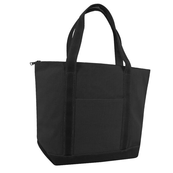 XL Zippered Cotton Canvas Resort Tote Thumbnail