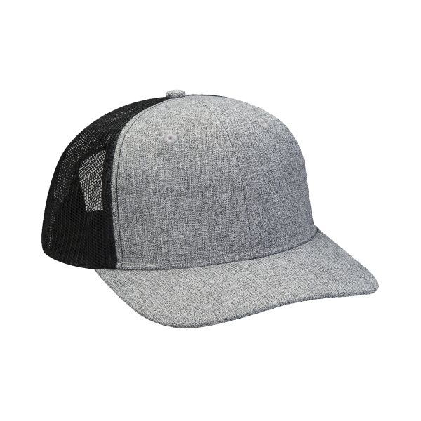 Heather Woven/Soft Mesh Trucker Style Cap Thumbnail