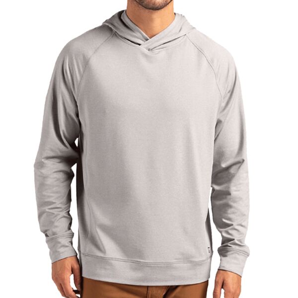 Cutter & Buck Adapt Knit Recycled Mens Heathered Hooded Pullover Thumbnail