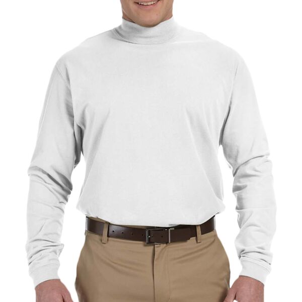 Adult Sueded Cotton Jersey Mock Turtleneck Thumbnail