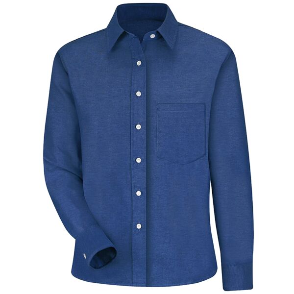 Women's Extended Sizes Oxford Dress Shirt Thumbnail