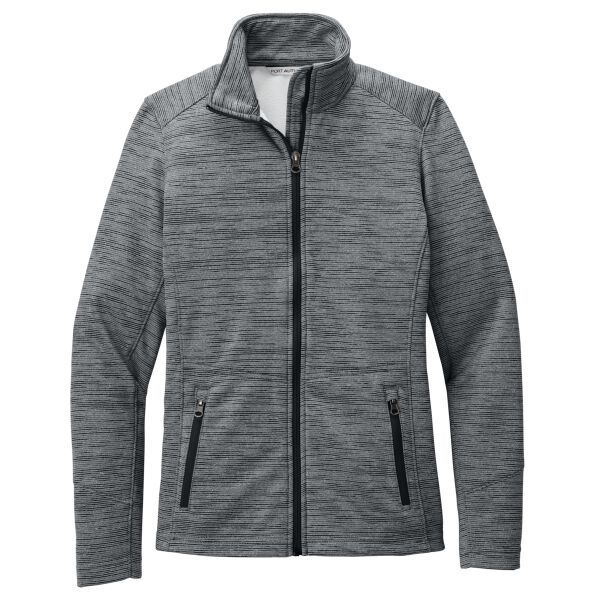 Port Authority Ladies Digi Stripe Fleece Jacket Thumbnail