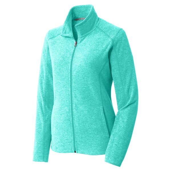 Port Authority Ladies Heather Microfleece Full Zip Jacket Thumbnail