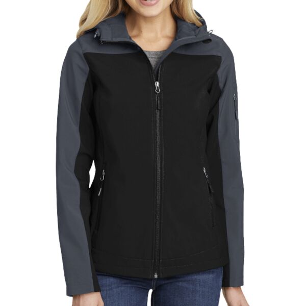 Port Authority Ladies Hooded Core Soft Shell Jacket Thumbnail